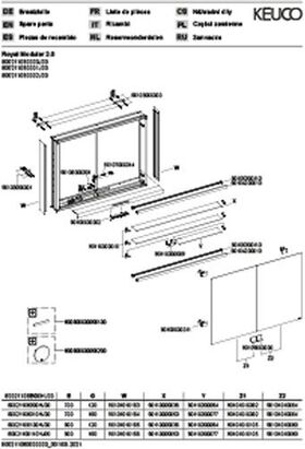 Keuco Spiegelschrank ROYAL MODULAR 2.0 Breite 600mm Höhe 900mm Tiefe 160mm