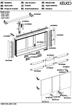 Keuco Spiegelschrank ROYAL LUMOS 1400x735x165mm sil-gebz-elo