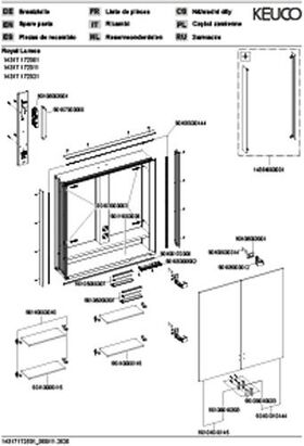 Keuco Spiegelschrank ROYAL LUMOS 700x735x165mm sil-gebz-elo