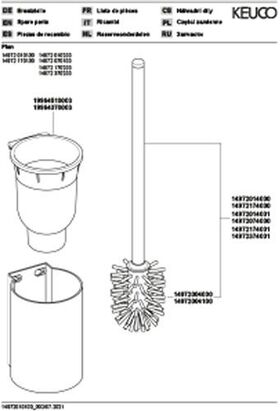 Keuco Toilettenbürstengarnitur PLAN sw ma