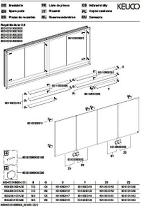 Keuco Spiegelschrank ROYAL MODULAR 2.0 Breite 1750mm Höhe 900mm Tiefe 160mm