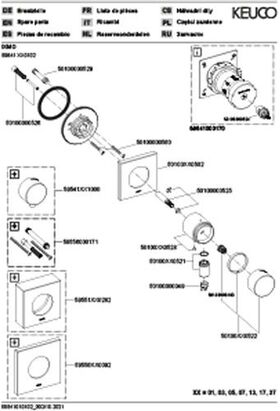 Keuco Absperrventil IXMO UP f 1 Verbr Rosette eckig sw ma