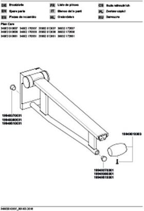 Keuco Stützklappgriff PLAN CARE Waschtisch 650mm vc/sw