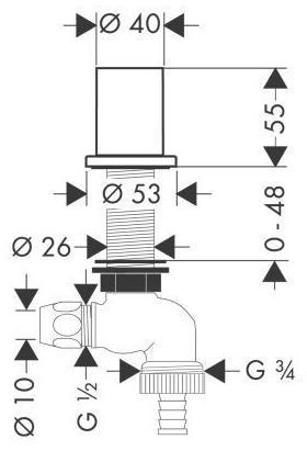 HG Küchen-Geräteabstellventil DN 15 chrom