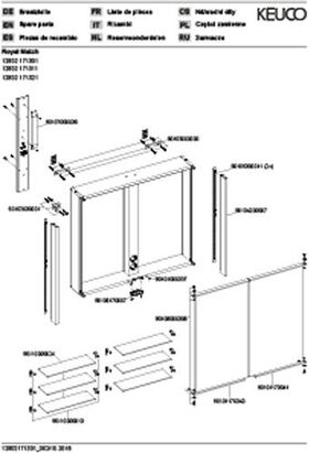 Keuco Spiegelschrank ROYAL MATCH Vorb 800x700x160mm si-gb-elo A++