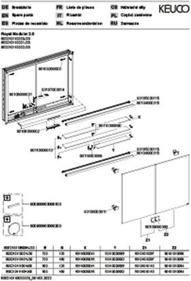 Keuco Spiegelschrank ROYAL MODULAR 2.0 Breite 1100mm Höhe 700mm Tiefe 120mm