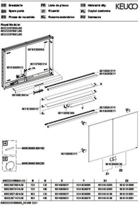 Keuco Spiegelschrank ROYAL MODULAR 2.0 Breite 700mm Höhe 900mm Tiefe 160mm