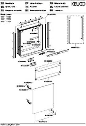 Keuco Spiegelschrank ROYAL LUMOS 650x735x165mm Ans li si-gb-elo