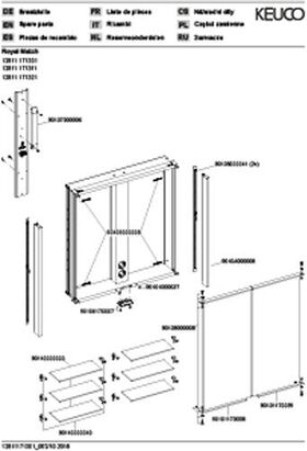 Keuco Spiegelschrank ROYAL MATCH Einb 650x700x149mm si-gb-elo