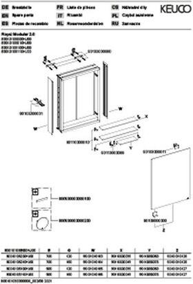 Keuco Spiegelschrank ROYAL MODULAR 2.0 Breite 500mm Höhe 700mm Tiefe 120mm