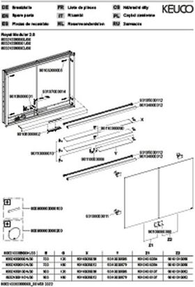 Keuco Spiegelschrank ROYAL MODULAR 2.0 Breite 800mm Höhe 700mm Tiefe 120mm