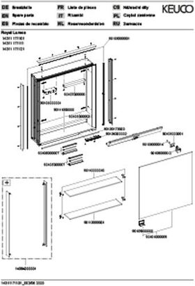 Keuco Spiegelschrank ROYAL LUMOS 650x735x165mm Ans re si-gb-elo A++