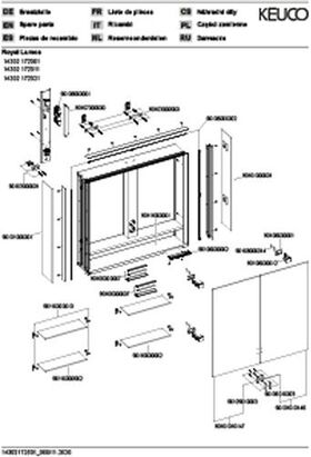 Keuco Spiegelschrank ROYAL LUMOS 800x735x165mm sil-gebz-elo