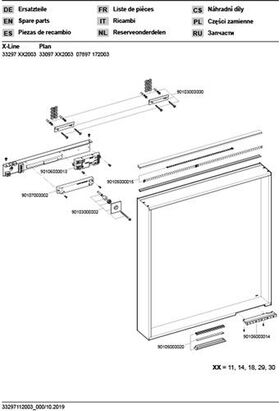 Keuco Lichtspiegel X-LINE DALI 650x700x105mm trüffel