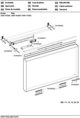 Keuco Lichtspiegel X-LINE DALI 1200x700x105mm Inox