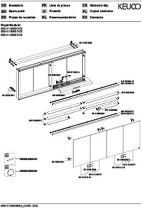 Keuco Spiegelschrank ROYAL MODULAR 2.0 Breite 1600mm Höhe 700mm Tiefe 120mm