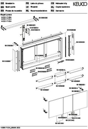 Keuco Spiegelschrank ROYAL LUMOS 1400x735x165mm