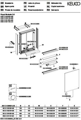 Keuco Spiegelschrank ROYAL MODULAR 2.0 Breite 500mm Höhe 900mm Tiefe 120mm