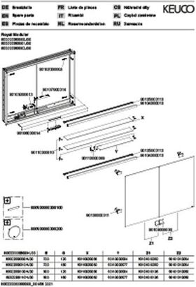 Keuco Spiegelschrank ROYAL MODULAR 2.0 Breite 600mm Höhe 700mm Tiefe 160mm