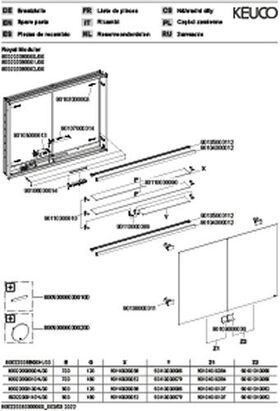 Keuco Spiegelschrank ROYAL MODULAR 2.0 Breite 800mm Höhe 900mm Tiefe 120mm