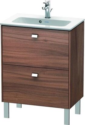 Duravit WT-Unterbau BRIOSO COMPACT Griffe chr 683x620x389mm nussbaum natur