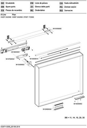 Keuco Lichtspiegel X-LINE 800x700x105mm Inox A++