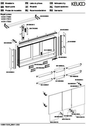 Keuco Spiegelschrank ROYAL LUMOS DALI 1400x735x165mm