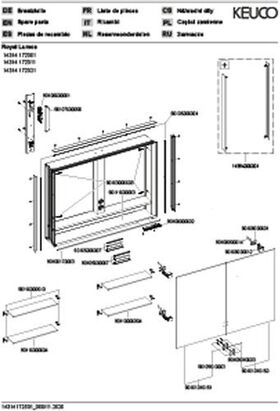 Keuco Spiegelschrank ROYAL LUMOS 1000x735x165mm sil-gebz-elo