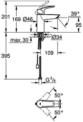 Grohe EH-WTbatt EUROSMART 1/2Zoll S-Size chr