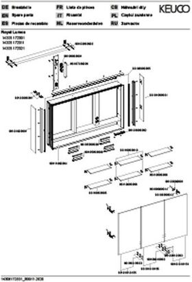 Keuco Spiegelschrank ROYAL LUMOS 1200x735x165mm sil-gebz-elo