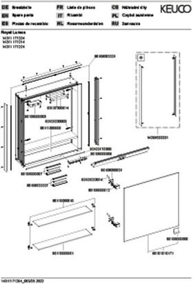 Keuco Spiegelschrank ROYAL LUMOS Anschlag links 650x735x165mm