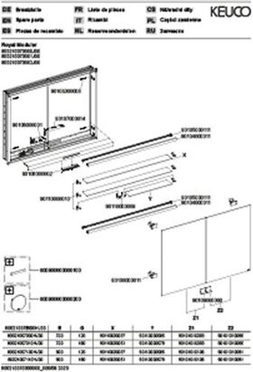 Keuco Spiegelschrank ROYAL MODULAR 2.0 Breite 700mm Höhe 700mm Tiefe 160mm