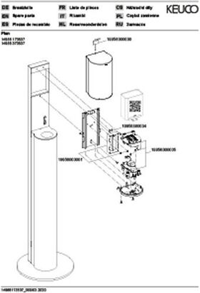 Keuco Desinfektionsmittelspender PLAN sil-elo/sw-gr