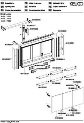 Keuco Spiegelschrank ROYAL LUMOS DALI 1200x735x165mm