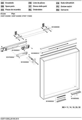 Keuco Lichtspiegel X-LINE 650x700x105mm trüffel A++