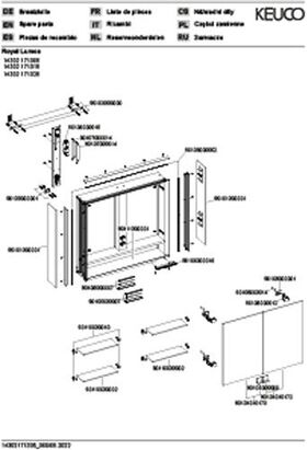 Keuco Spiegelschrank ROYAL LUMOS DALI 800x735x165mm