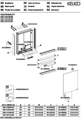 Keuco Spiegelschrank ROYAL MODULAR 2.0 Breite 600mm Höhe 900mm Tiefe 120mm