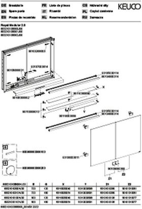 Keuco Spiegelschrank ROYAL MODULAR 2.0 Breite 1000mm Höhe 700mm Tiefe 120mm