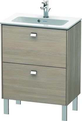 Duravit WT-Unterbau BRIOSO COMPACT Griffe chrom 683x620x389mm pine silver