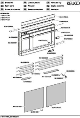 Keuco Spiegelschrank EDITION 400 Einb Sp-hzg 1060x650x154mm si-gb-elo A++