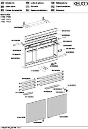 Keuco Spiegelschrank EDITION 400 Vorb Sp-hzg 1060x650x167mm si-gb-elo A++