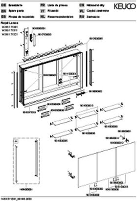 Keuco Spiegelschrank ROYAL LUMOS 1200x735x165mm sil-gebz-elo A++