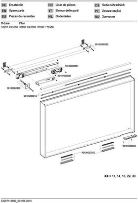 Keuco Lichtspiegel X-LINE 1200x700x105mm Inox A++