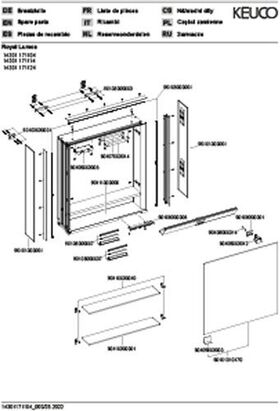 Keuco Spiegelschrank ROYAL LUMOS Anschlag rechts 650x735x165mm