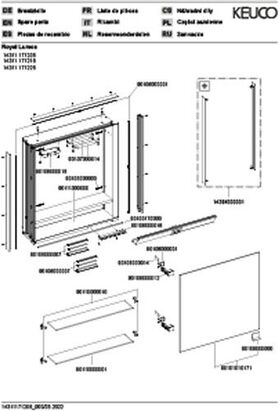 Keuco Spiegelschrank ROYAL LUMOS DALI, Anschlag links 650x735x165mm