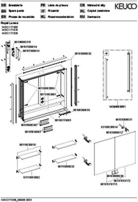 Keuco Spiegelschrank ROYAL LUMOS DALI 800x735x165mm