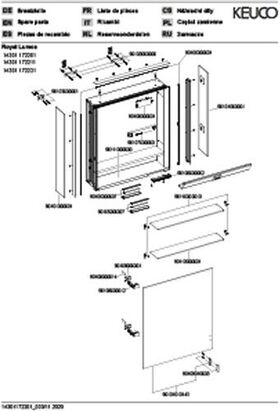 Keuco Spiegelschrank ROYAL LUMOS 650x735x165mm Ans li si-gb-elo