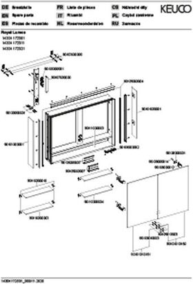 Keuco Spiegelschrank ROYAL LUMOS 1000x735x165mm sil-gebz-elo