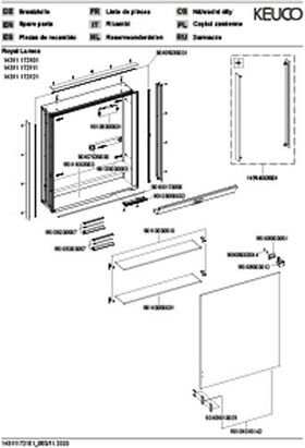 Keuco Spiegelschrank ROYAL LUMOS 650x735x165mm Ans re si-gb-elo