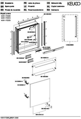 Keuco Spiegelschrank ROYAL LUMOS DALI Ans li 650x735x165mm